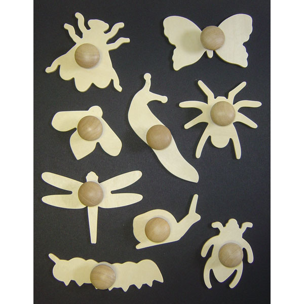  1408-9 Wooden Bug Templates Set of 9 Assorted Bugs