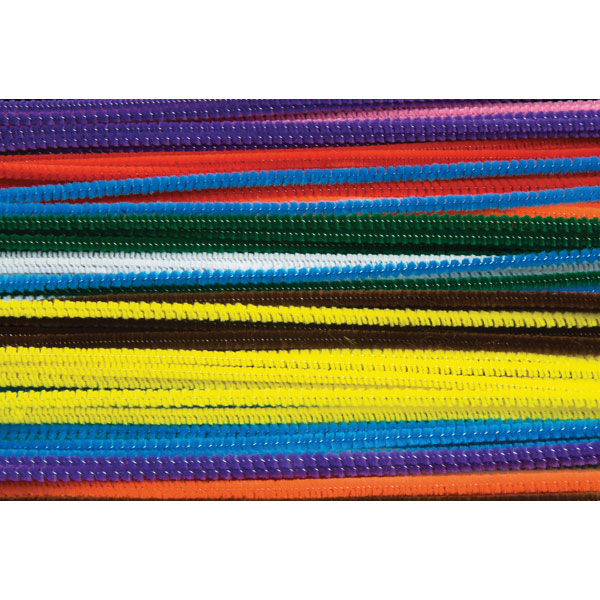  Pipe Cleaners, 300mm x 4mm, Assorted Colours - Pack of 100