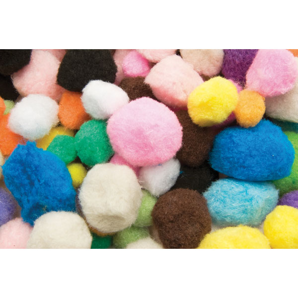  CT2875 Poms, Assorted Colours and Sizes (approx 300), 140g