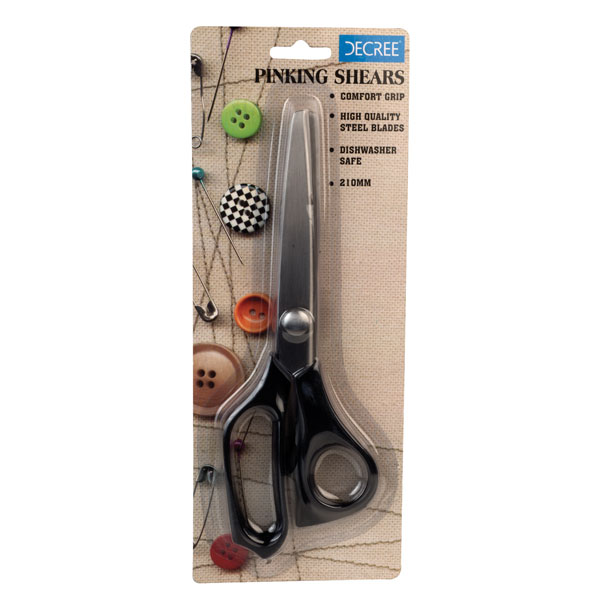 Decree 21cm - 8 inch Pinking Shear Black Handle Scissors