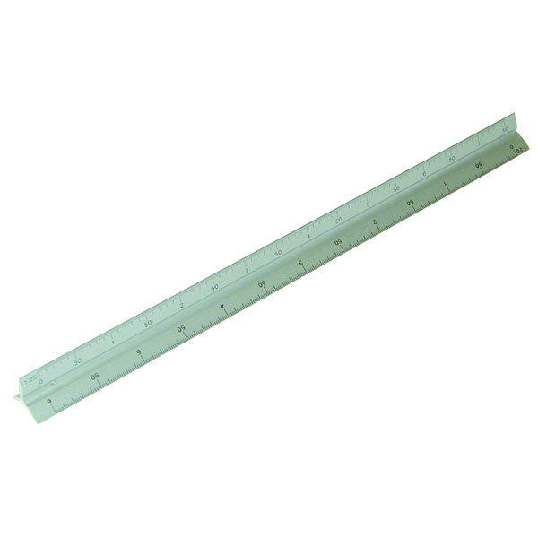 Rolson 50820 300mm Triangle Scale Ruler