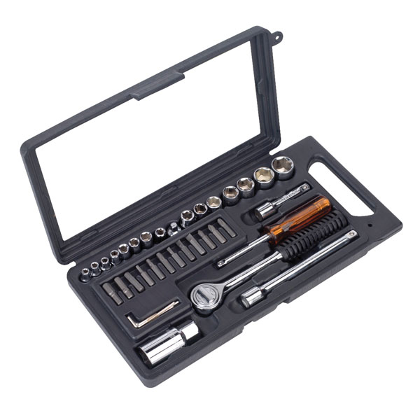 Siegen S0725 Socket Set 36pc 1/4in. and 3/8in.sq Drive Metric