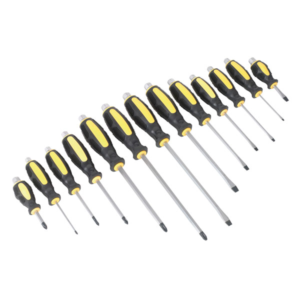 Siegen S0754 Screwdriver Set 13pc Hammer-Thru