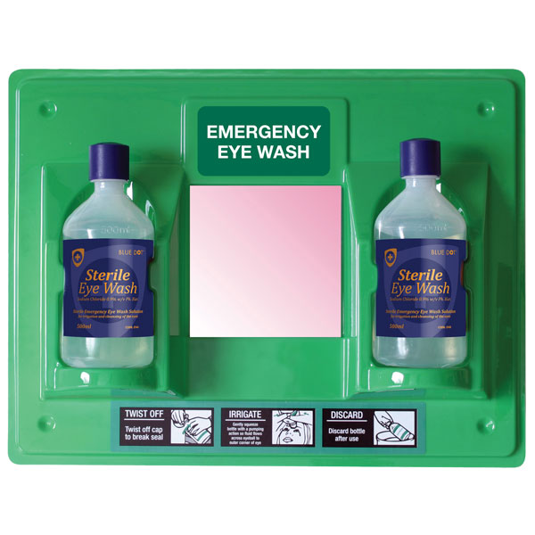 Eyecare Solutions 85681 Eye Wash Station with Label and Mirror