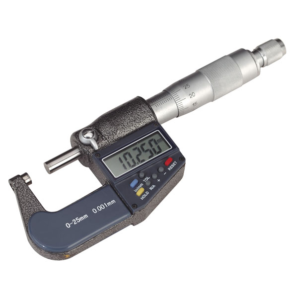 Sealey AK9635D Digital External Micrometer 0-25mm(0-1")