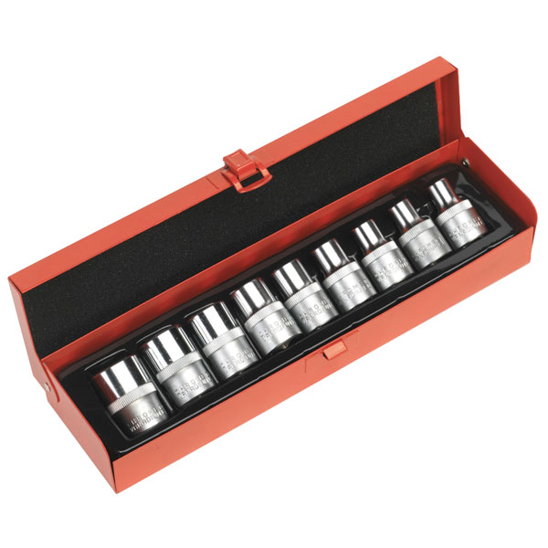 Sealey AK230 Trx-star Female Socket Set 9pc 1/2"sq Drive