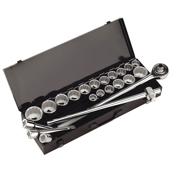 Sealey AK259/CRV Socket Set 22pc 3/4"sq Drive - Walldrive - Duometric