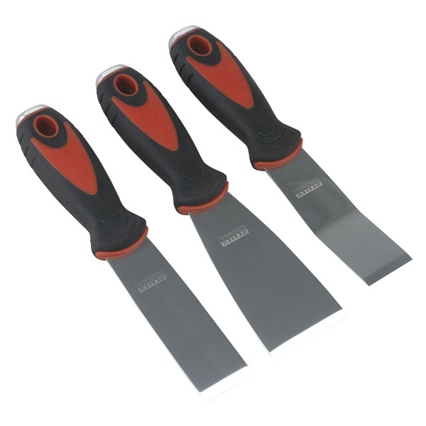 Sealey AK523 Rigid Blade Scraper Set with Hammer Cap 3pc