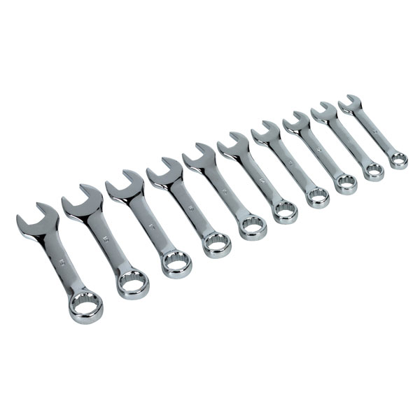 Sealey AK633 Combination Spanner Set 10pc Stubby Metric