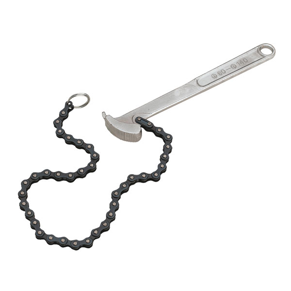 Sealey AK6409 Oil Filter Chain Wrench Ø60-140mm Capacity