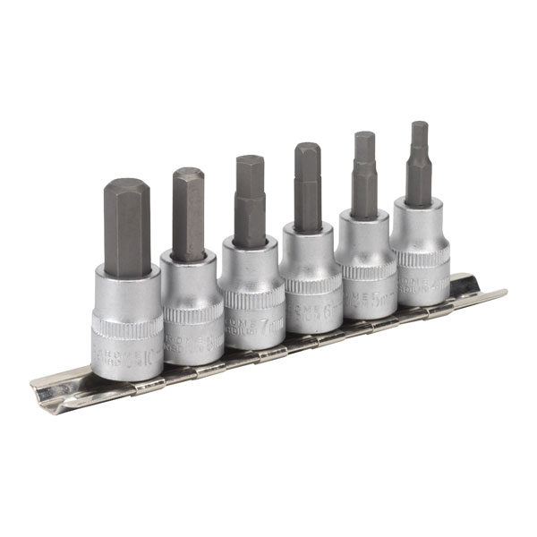Sealey AK656 Hex Key Socket Set 6pc 3/8"sq Drive Metric