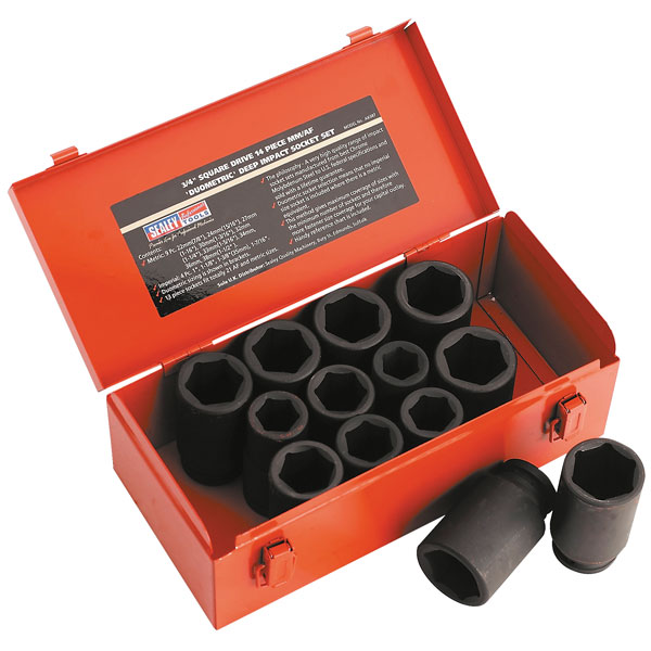 Click to view product details and reviews for Sealey Ak687 Impact Socket Set 13pc Deep 3 4sq Drive Metric Imperial.