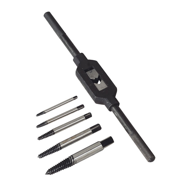  AK721 Screw Extractor Set with Wrench 6pc Helix Type