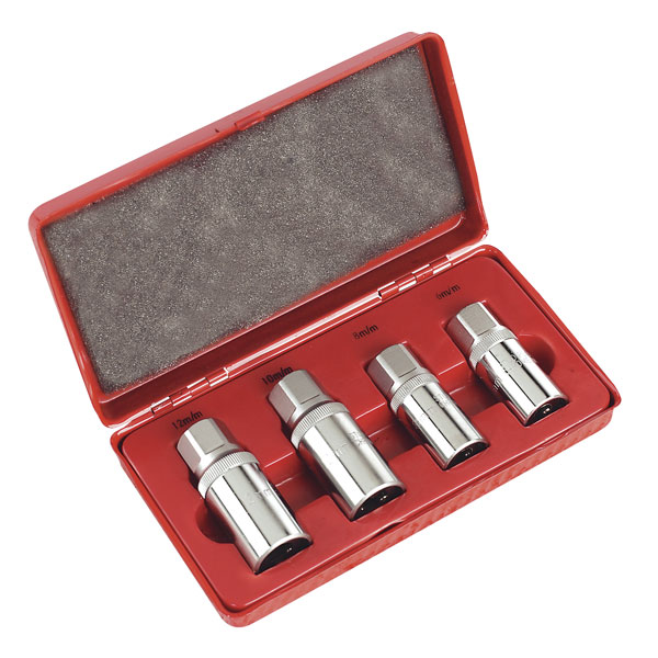  AK723 Stud Extractor Set 4pc 1/2"Sq Drive Metric