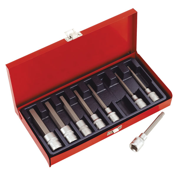 Sealey AK9310 Hex Socket Bit Set 8pc 1/2"sq Drive Metric