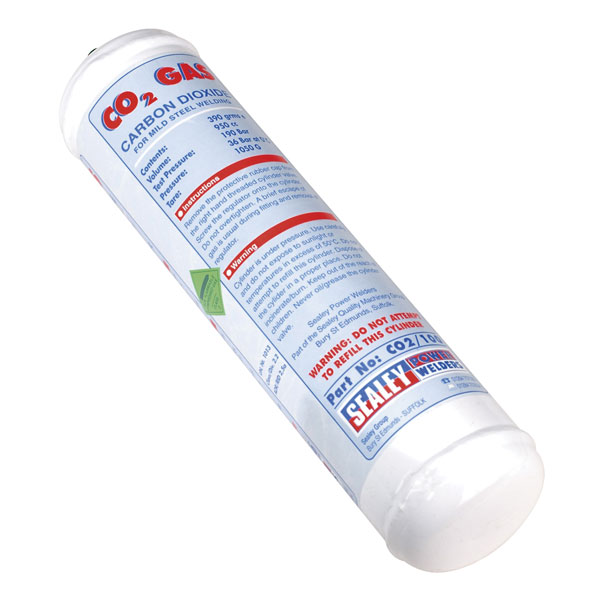 Sealey CO2/100 Gas Cylinder Disposable Carbon Dioxide 390grm