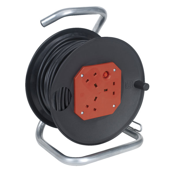 Sealey CR25/1.5 Cable Reel 25mtr 3 x 230V Heavy-duty Thermal Trip