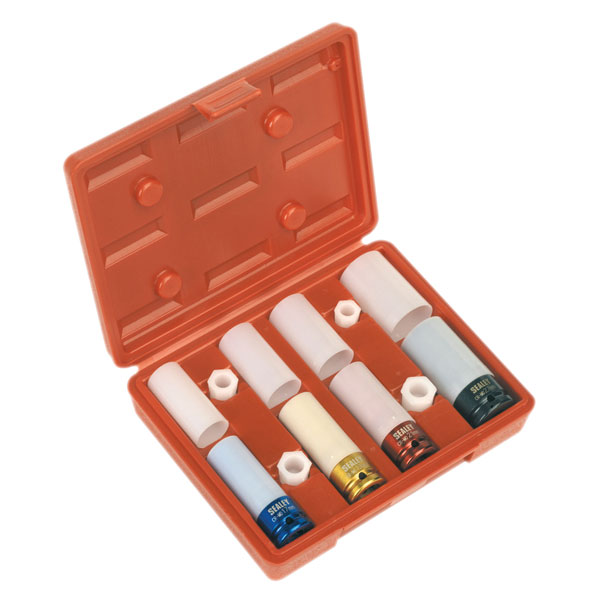 Sealey SX030 Alloy Wheel Impact Socket Set 4pc 1/2"sq Drive