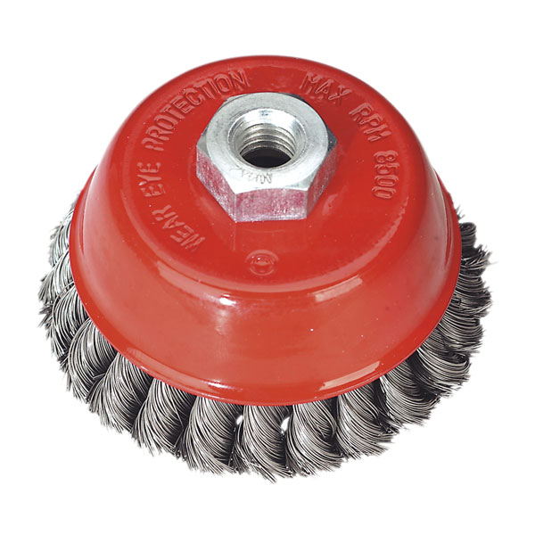 Sealey TKCB100 Twist Knot Cup Brush 100mm M14