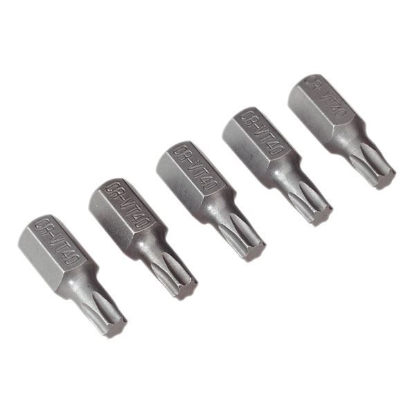 Sealey TX40S5 Trx-star T40 Bit Short Pack of 5