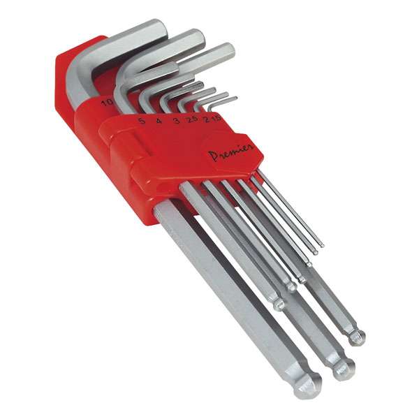 Sealey AK7139 Ball-end Hex Key Set 9pc Long Metric