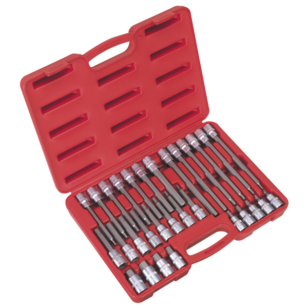 Sealey AK2196 Hex Socket Bit Set 30pc 1/2"sq Drive