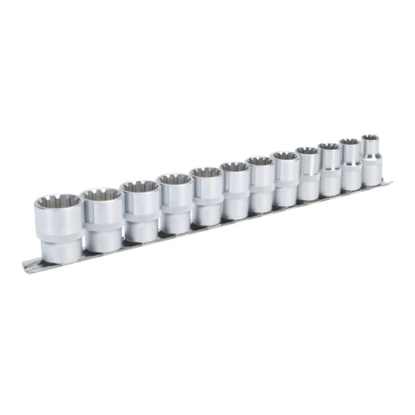 Sealey AK70612 Spline Socket Set 12pc 1/2"sq Drive Total Drive