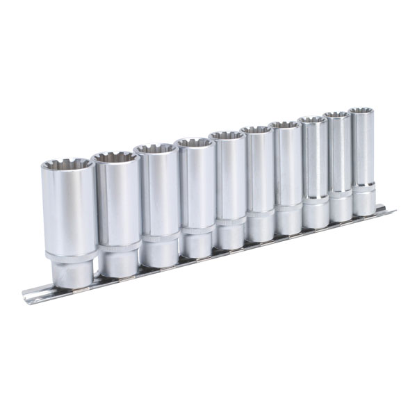 Sealey AK70610D Spline Socket Set 10pc Deep 1/2"sq Drive Total Drive