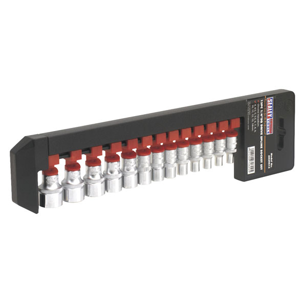  AK69813 Spline Socket Set 13pc 1/4"sq Drive Total Drive