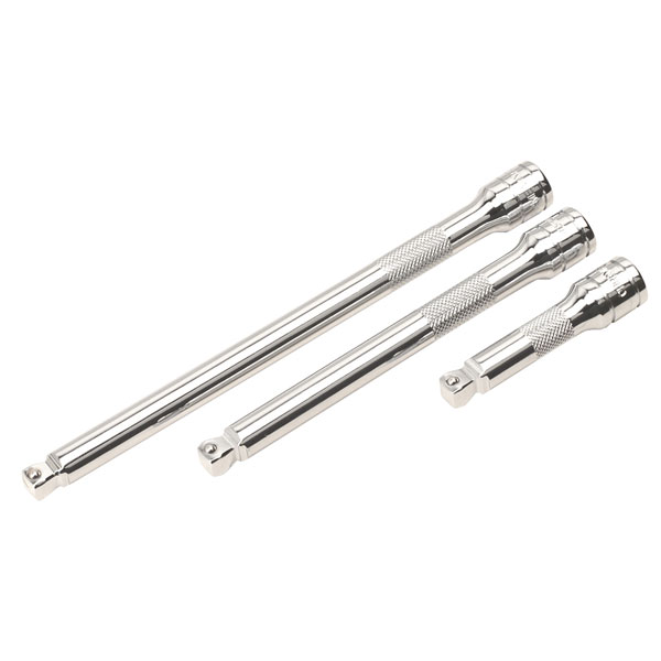 Sealey AK763 Wobble/rigid Extension Bar Set 3/8"sq Drive 3pc