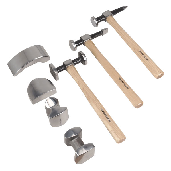 Sealey CB507 Panel Beating Set 7pc Drop-forged Hickory Shafts