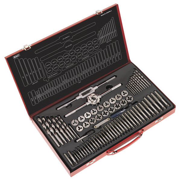 Sealey AK3076 Tap & Die Set 76pc Split Dies Metric