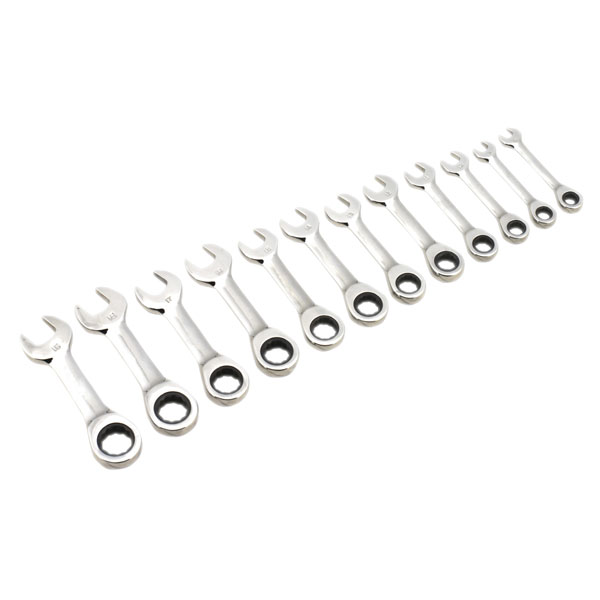 Siegen S0633 Stubby Ratchet Combination Spanner Set 12pc Metric