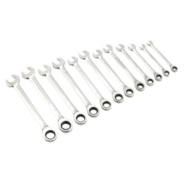 Siegen S0634 Ratchet Combination Spanner Set 12pc Metric