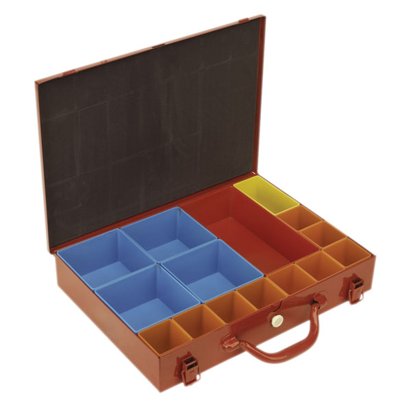 Sealey APMC15 Metal Case with 15 Storage Bins
