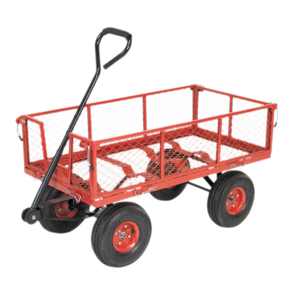  CST997 Platform Truck with Sides Pneumatic Tyres 200kg Capacity