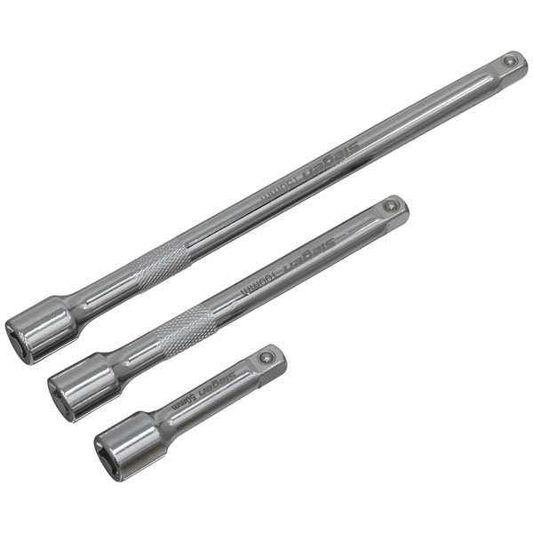 Siegen S0718 Extension Bar Set 3pc 1/4"Sq Drive