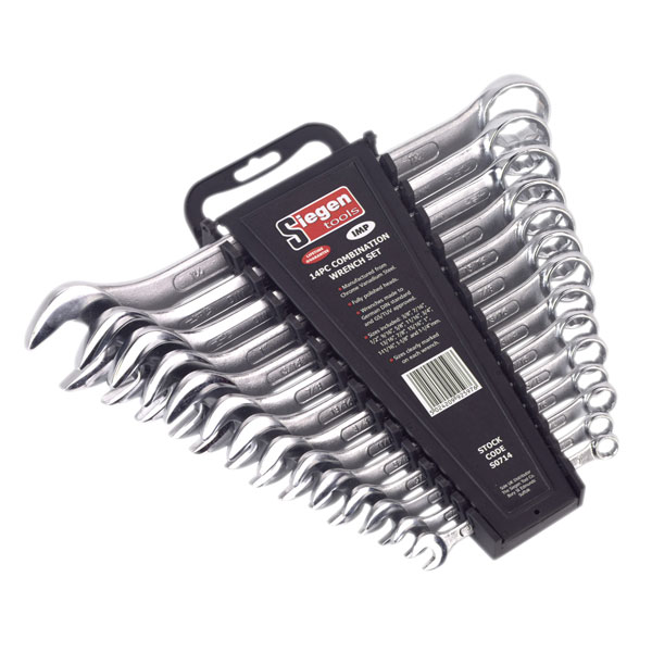 Siegen S0714 Combination Spanner Set 14pc Imperial