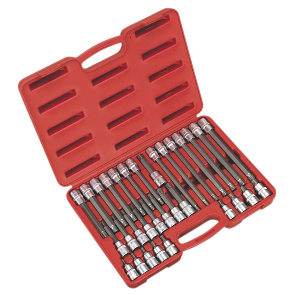 Sealey AK2198 Ribe Socket Bit Set 32pc 1/2"sq Drive