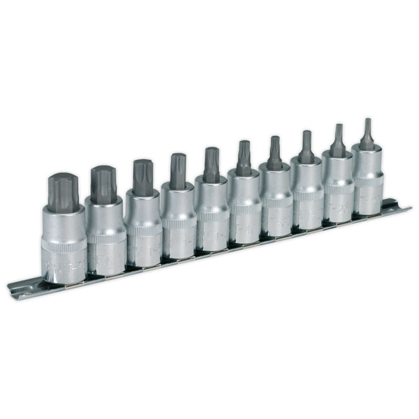 Sealey AK6208 Trx-star Socket Bit Set 1/2"sq Drive 10pc