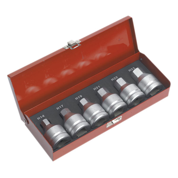  AK6217 Hex Socket Bit Set 3/4"sq Drive 6pc