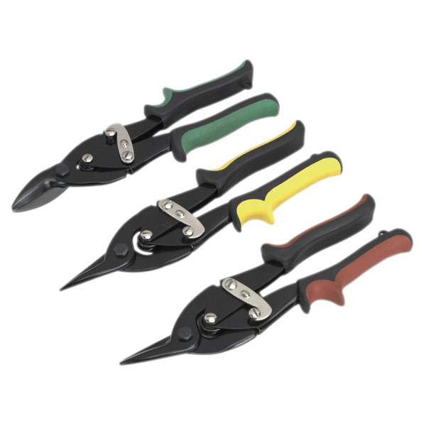 Sealey AK6907 Aviation Tin Snips Set 3pc