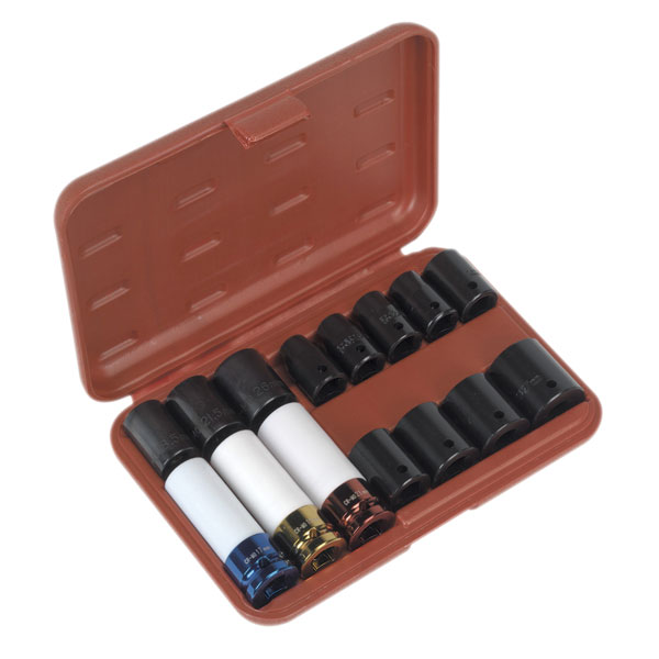 Sealey AK5615M Impact Socket and Wheel Nut Remover Set 1/2"sq Driv...