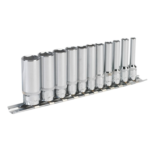 Sealey AK2671 Socket Set 11pc 1/4"sq Drive 6pt Deep Walldrive Imperial