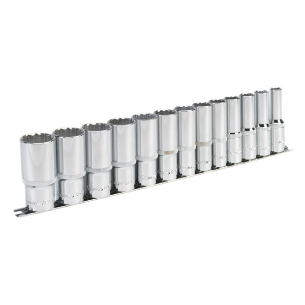 Sealey AK2675 Socket Set 13pc 1/2"Sq Drive 12pt Deep WallDrive® Im...