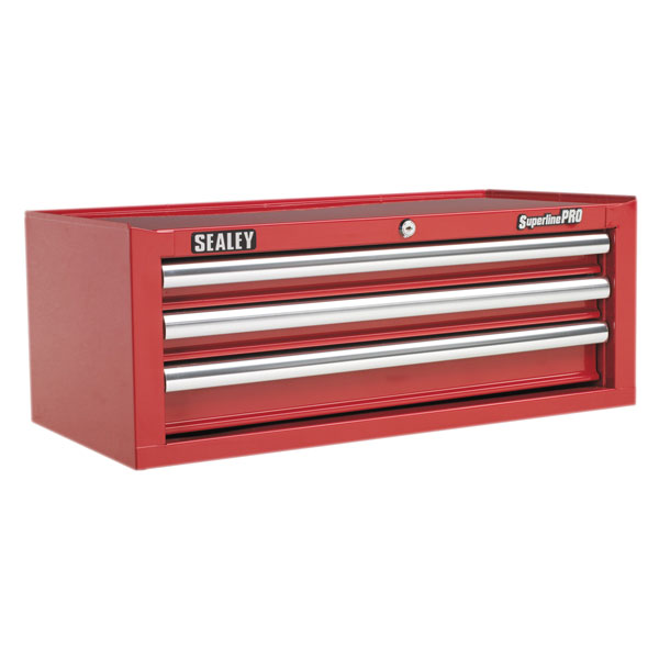 Sealey AP33339 Add-on Chest 3 Drawer with Ball Bearing Runners - Red