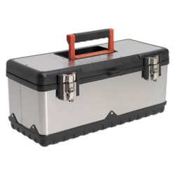 Sealey Stainless Steel Toolbox with Tote Tray