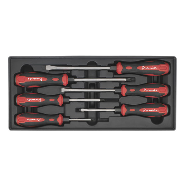 Sealey TBT29 Tool Tray with Hammer-thru Screwdriver Set 6pc