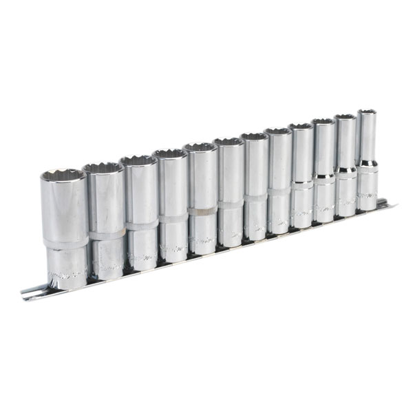 Sealey AK2685 Socket Set 12pc 1/2"sq Drive 12pt Deep Walldrive Metric