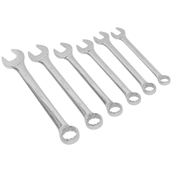 Sealey AK6324 Combination Spanner Set 6pc Super Jumbo Metric